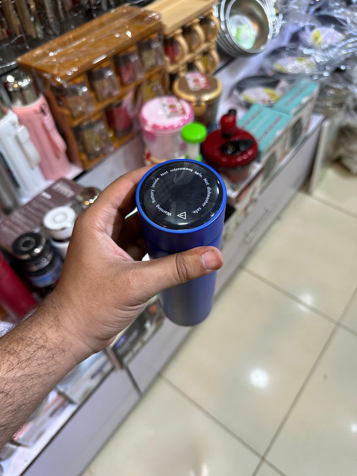 Smart led temperature display bottle