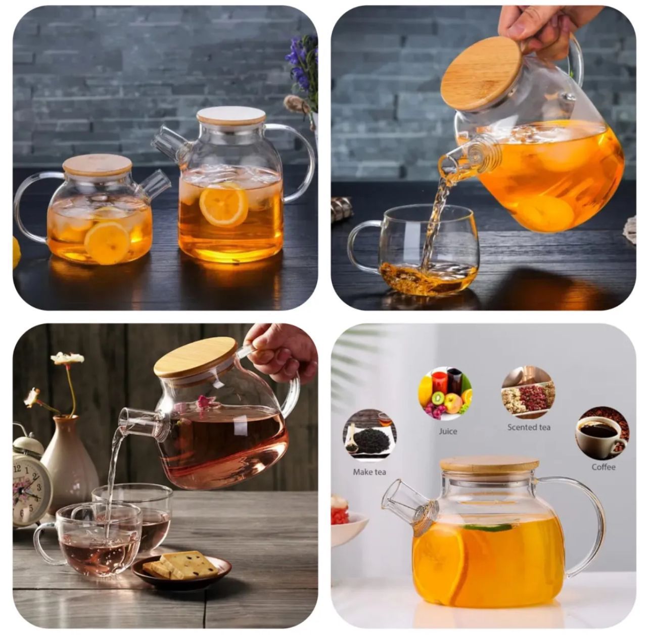 Glass Teapot Water Jug